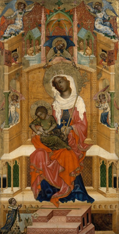 Mary Enthroned with the Child (Glatz Madonna), ca 1350. Artist: Master of the Kaufmann Crucifixion (active ca 1350)