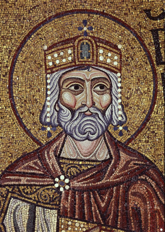 King David (Detail of Interior Mosaics in the St. Mark's Basilica), 12th century. Artist: Byzantine Master