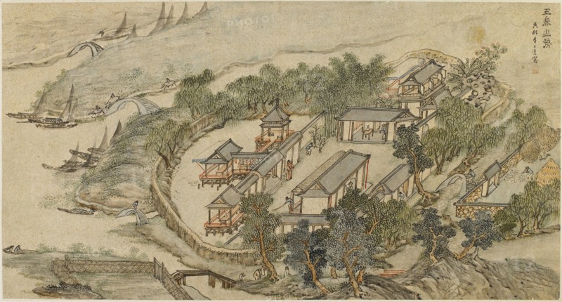 The Five Deer Hermitage, Early 17th cen.. Artist: Li Shida (active 1580-1621)