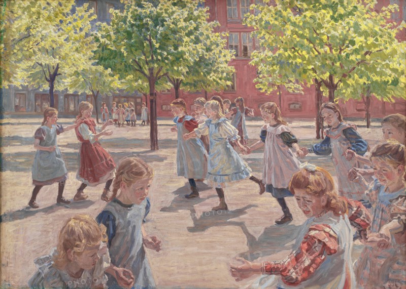 Playing Children, 1907-1908. Artist: Hansen, Peter (1869-1928)