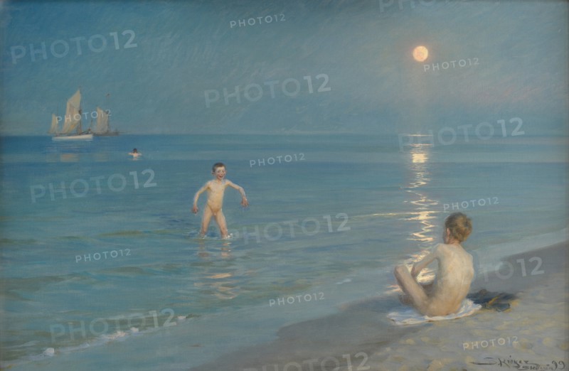 Boys Bathing at Skagen. Summer Evening, 1899. Artist: Krøyer, Peder Severin (1851-1909)