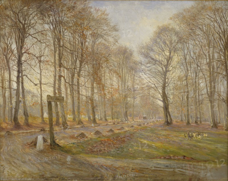 Late Autumn Day in the Jægersborg Deer Park, North of Copenhagen, 1886. Artist: Philipsen, Theodor (1840-1920)
