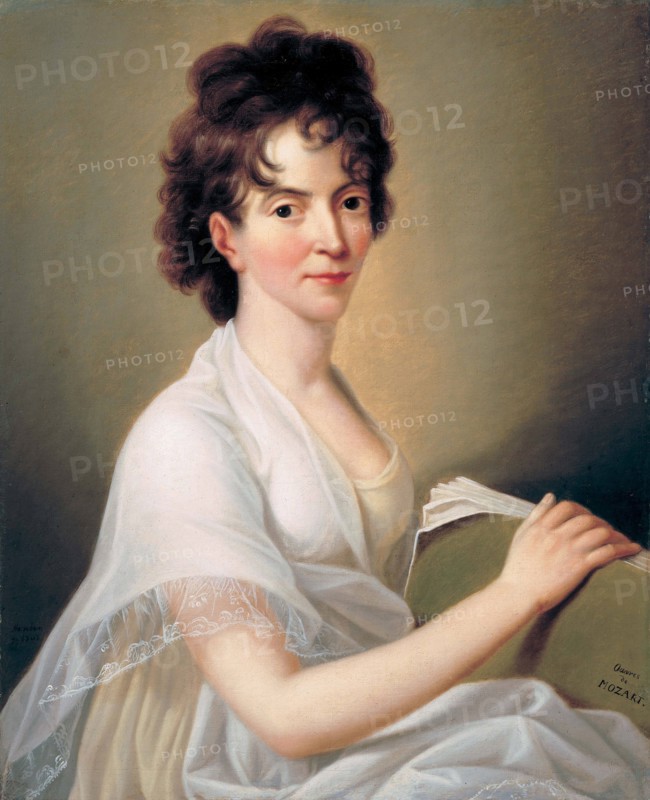 Constanze Mozart née Weber (1763?1842), W.A. Mozart's wife, 1802. Artist: Hansen, Hans (1769-1828)