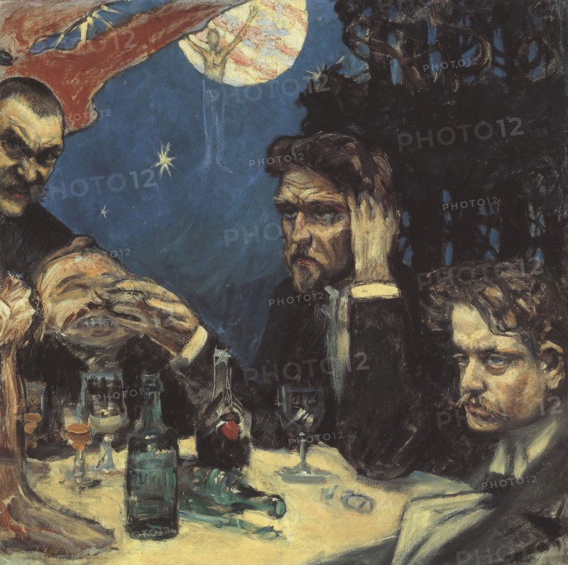 The Symposium, (Study) Right Jean Sibelius, 1894. Artist: Gallen-Kallela, Akseli (1865-1931)