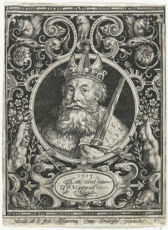 Charles the Great, King of the Franks, 1594. Artist: Bruyn, Nicolaes de (1571-1656)