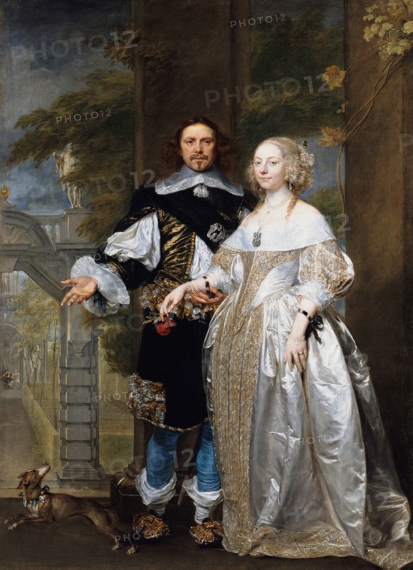 Portrait of a Married Couple in the Park, 1662. Artist: Coques, Gonzales (1614/18-1684)