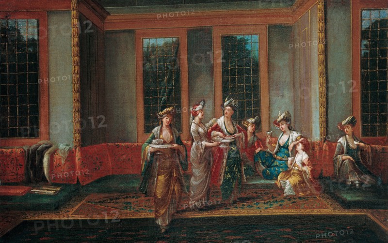Women Drinking Coffee, 1720s. Artist: Vanmour (Van Mour), Jean-Baptiste (1671-1737)