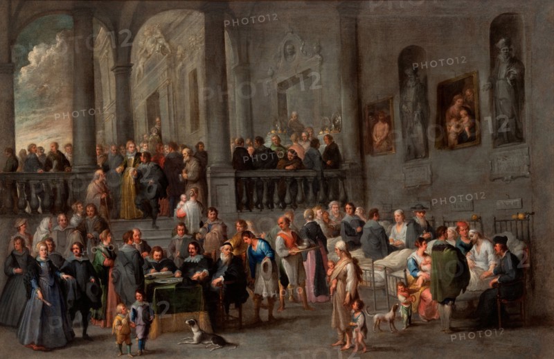 To Visit the Sick, c. 1640. Artist: Wael, Cornelis, de (1592-1667)