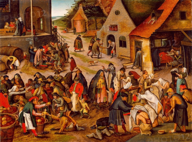 The Seven Works of Mercy, Between 1616 and 1638. Artist: Brueghel, Pieter, the Younger (1564-1638)