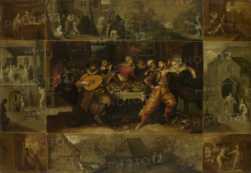 he Parable of the prodigal son, 1620. Artist: Francken, Frans, the Younger (1581-1642)