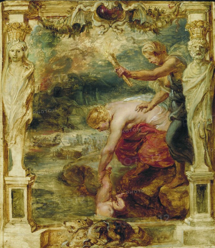 Thetis dipping the infant Achilles into the river Styx, 1630-1635. Artist: Rubens, Pieter Paul (1577-1640)