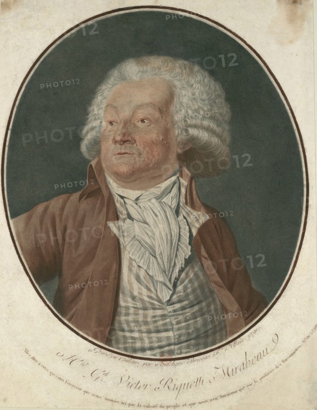 Portrait of the author Gabriel de Riqueti, comte de Mirabeau (1749-1791), 1791. Artist: Allais (nee Briceau), Angélique (active 18th century)
