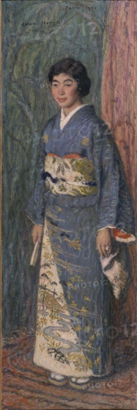 Portrait of a Japanese Woman (Mrs. Kuroki), 1922. Artist: Aman-Jean, Edmond François (1858-1936)
