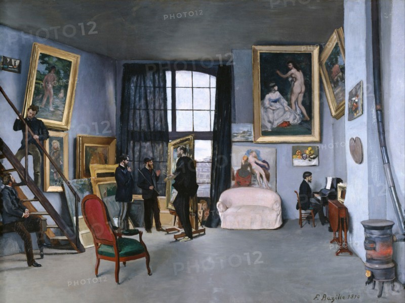 The studio of the artist at Rue de La Condamine, 1870. Artist: Bazille, Frédéric (1841-1870)