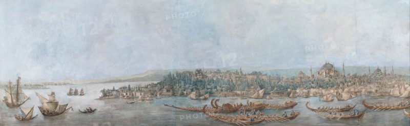 Panorama of Sarayburnu, Late 18th cent.. Artist: Cassas, Louis-François (1756-1827)