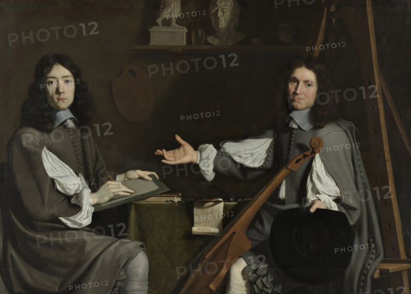 Double Portrait of both Artists, 1654. Artist: Champaigne, Philippe, de (1602-1674)