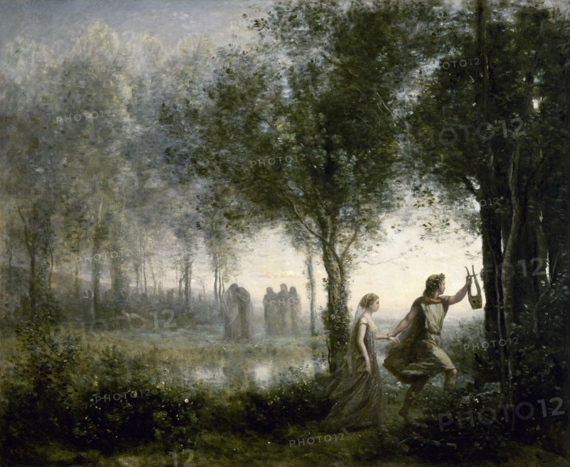 Orpheus Leading Eurydice from the Underworld, 1861. Artist: Corot, Jean-Baptiste Camille (1796-1875)