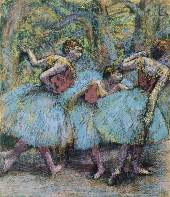 Three Dancers (Trois danseuses), c. 1903. Artist: Degas, Edgar (1834-1917)
