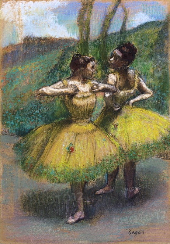 Danseuses jupes jaunes (Deux danseuses en jaune). Artist: Degas, Edgar (1834-1917)
