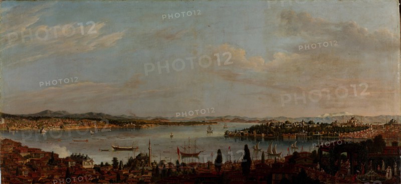 Panoramic View of Istanbul, Second Half of the 18th cen.. Artist: Favray, Antoine de (1706-1791)