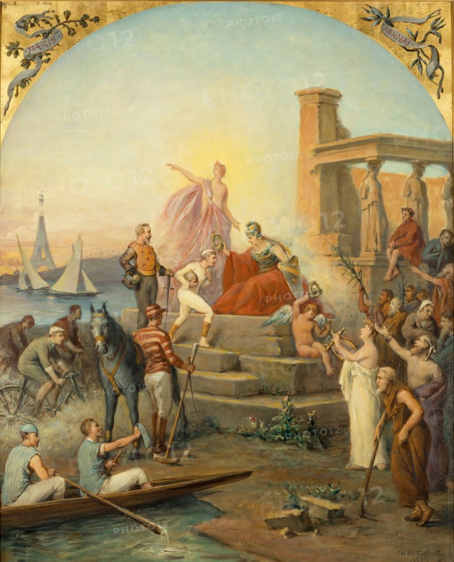 Allegory of Sports, 1896. Artist: Frédy, Baron de Coubertin, Charles Louis de (1822-1908)