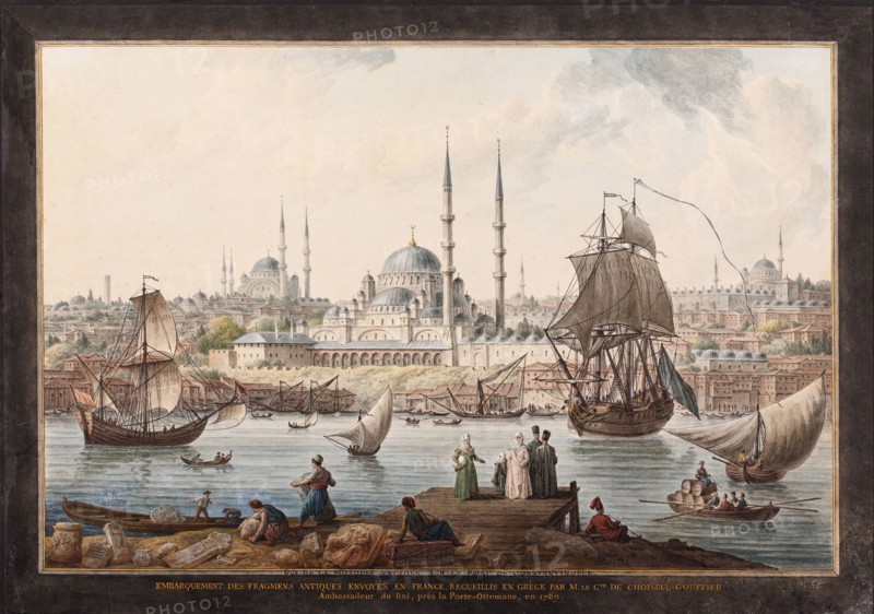 The Yeni Cami and the Port of Istanbul, Second Half of the 18th cen.. Artist: Hilair, Jean-Baptiste (1753-after 1822)