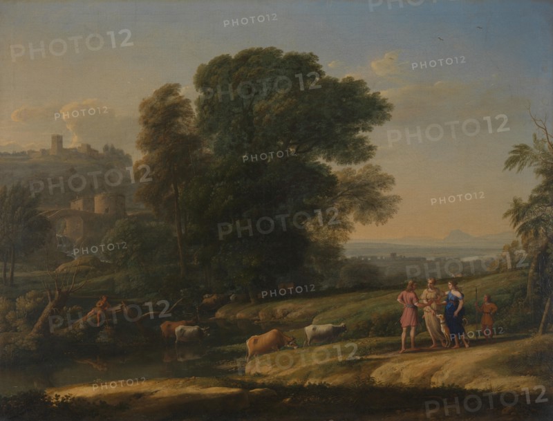 Landscape with Cephalus and Procris reunited by Diana, 1645. Artist: Lorrain, Claude (1600-1682)
