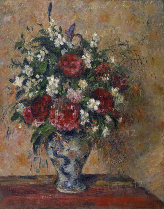 Still life with peonies and mock orange, 1872-1877. Artist: Pissarro, Camille (1830-1903)