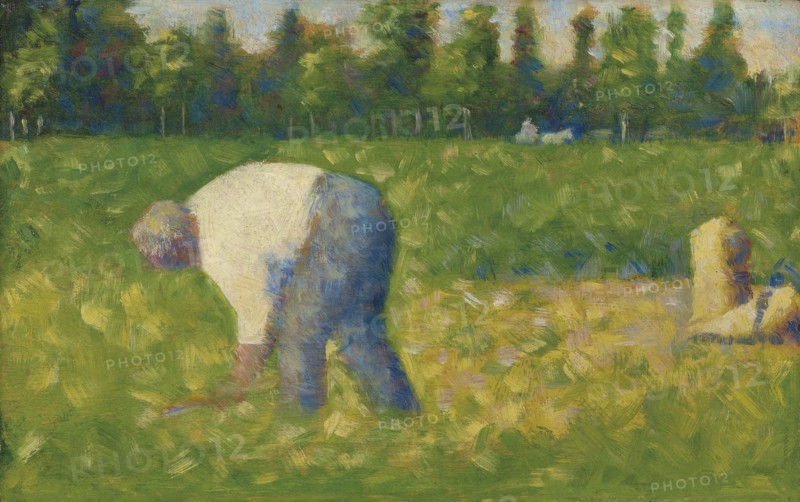 Paysan travaillant, 1883. Artist: Seurat, George Pierre (1859-1891)