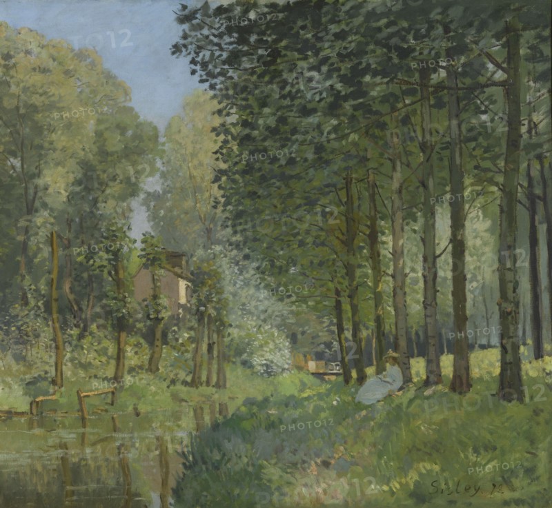 Rest along the Stream. Edge of the Wood, ca 1878. Artist: Sisley, Alfred (1839-1899)