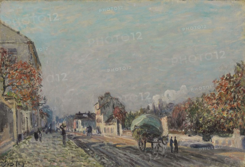 Une rue à Marly, 1876. Artist: Sisley, Alfred (1839-1899)