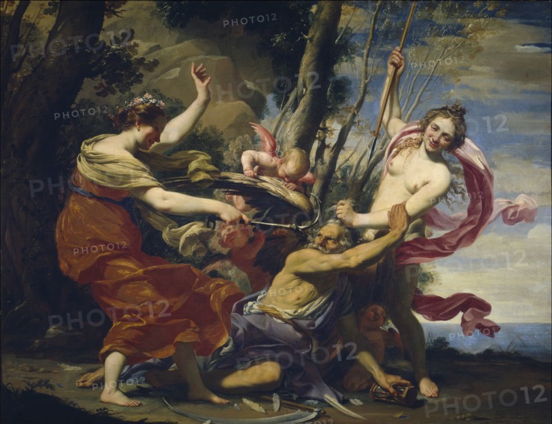 Father Time Overcome by Love, Hope and Beauty, 1627. Artist: Vouet, Simon (1590-1649)