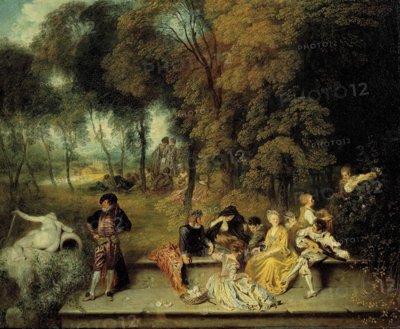 Pleasures of Love, ca. 1718-1719. Artist: Watteau, Jean Antoine (1684-1721)