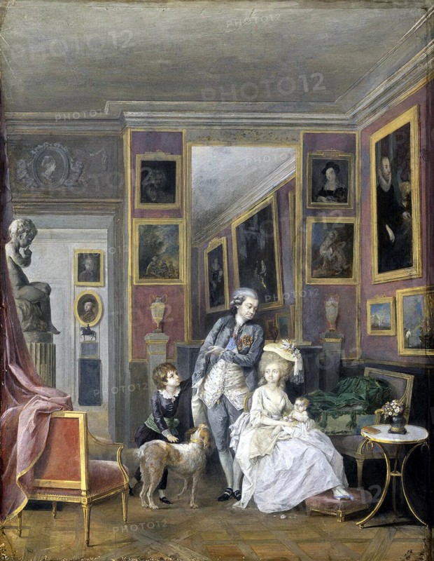 Prince Alexander Sergeevich Stroganov with his wife Ekaterina Petrovna and children, ca 1778. Artist: Anonymous
