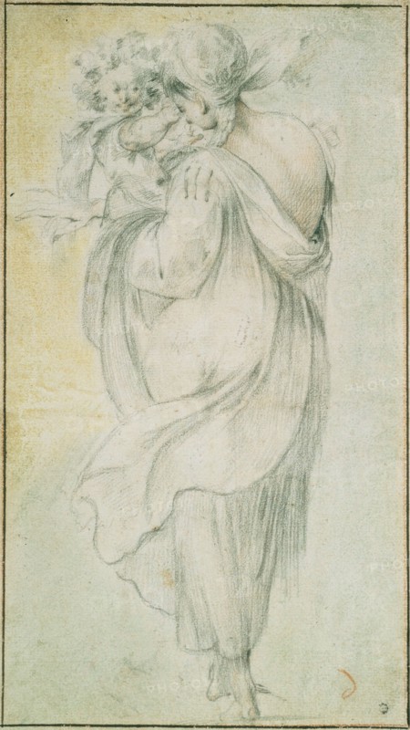 Gypsy with a Child, Early 17th cen.. Artist: Bellange, Jacques (c. 1575-1616)
