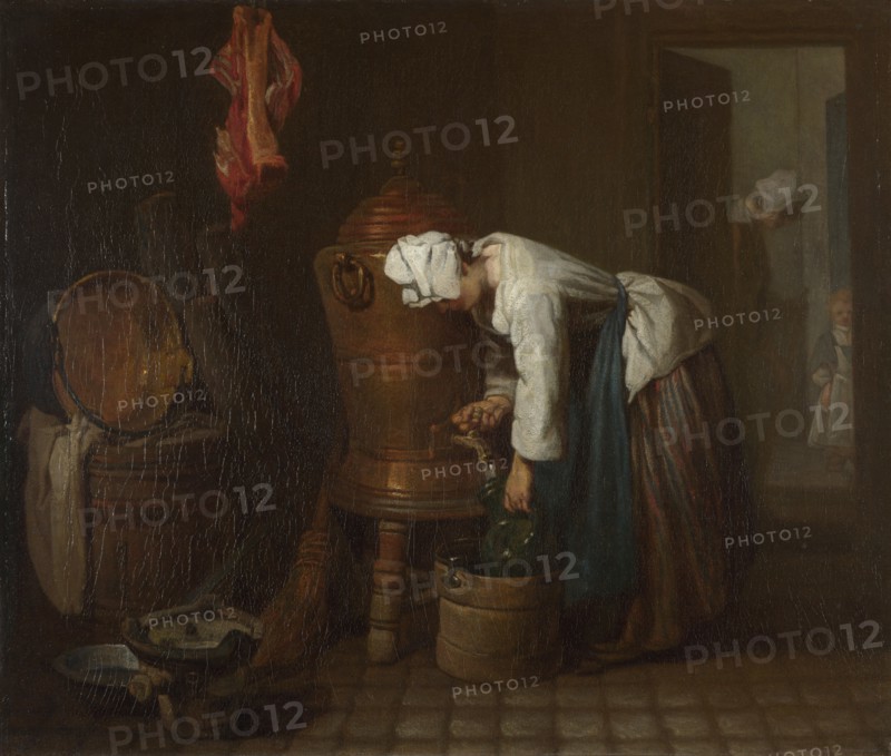 La Fontaine (The Water Cistern), 1733. Artist: Chardin, Jean-Baptiste Siméon (1699-1779)