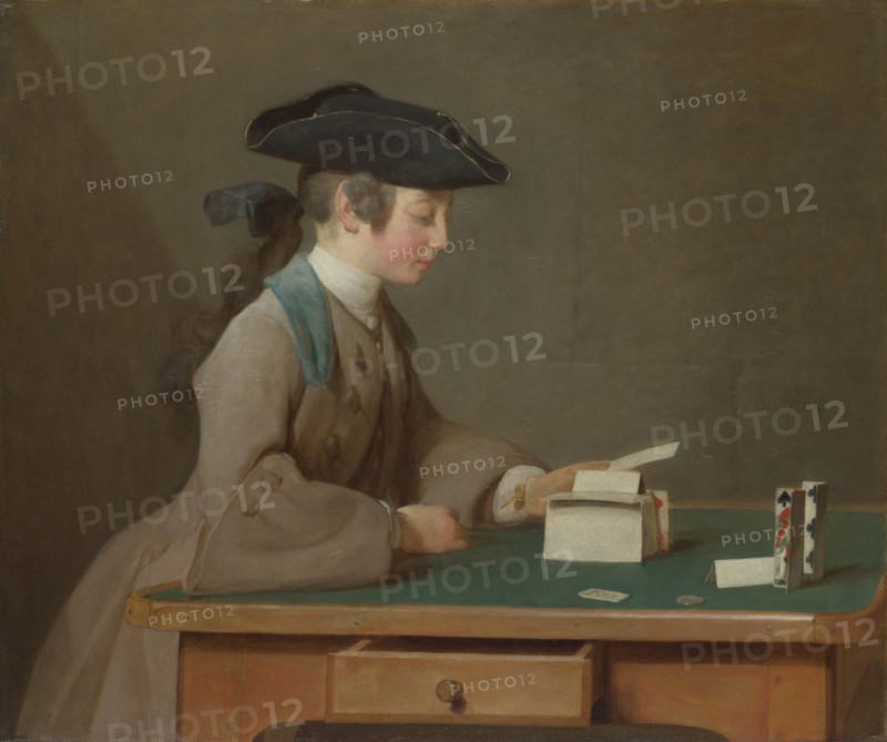 The House of Cards, c. 1736. Artist: Chardin, Jean-Baptiste Siméon (1699-1779)