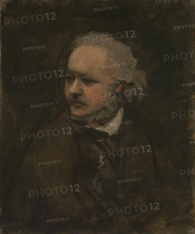 Portrait of the painter Honoré Daumier (1808-1879), c. 1876. Artist: Daubigny, Charles-François (1817-1878)