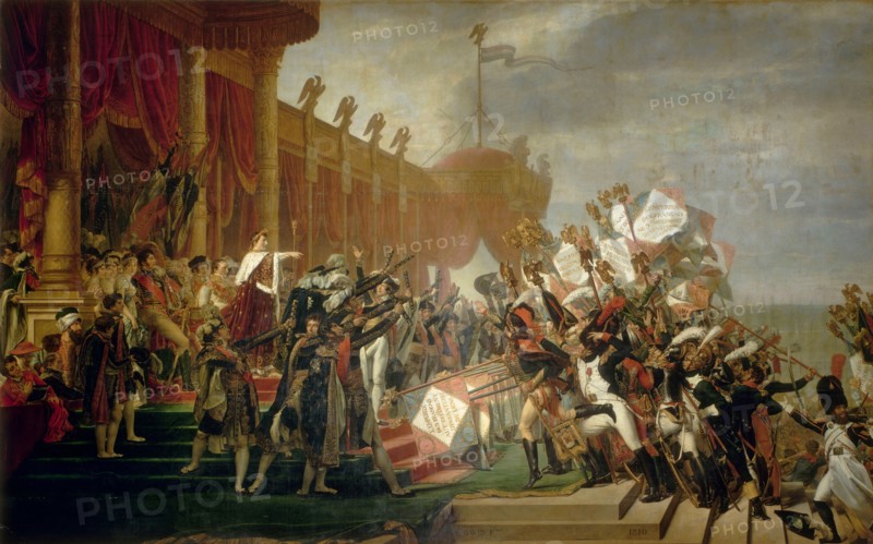 The Army takes an Oath to the Emperor after the Distribution of Eagles, 5 December 1804, 1810. Artist: David, Jacques Louis (1748-1825)