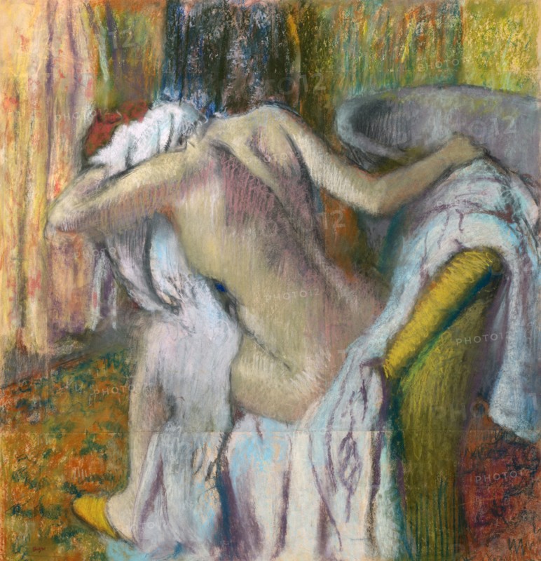 After the Bath, c. 1890. Artist: Degas, Edgar (1834-1917)
