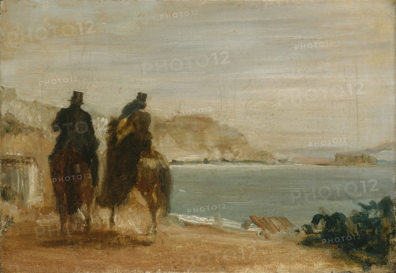 Promenade beside the Sea, ca 1860. Artist: Degas, Edgar (1834-1917)