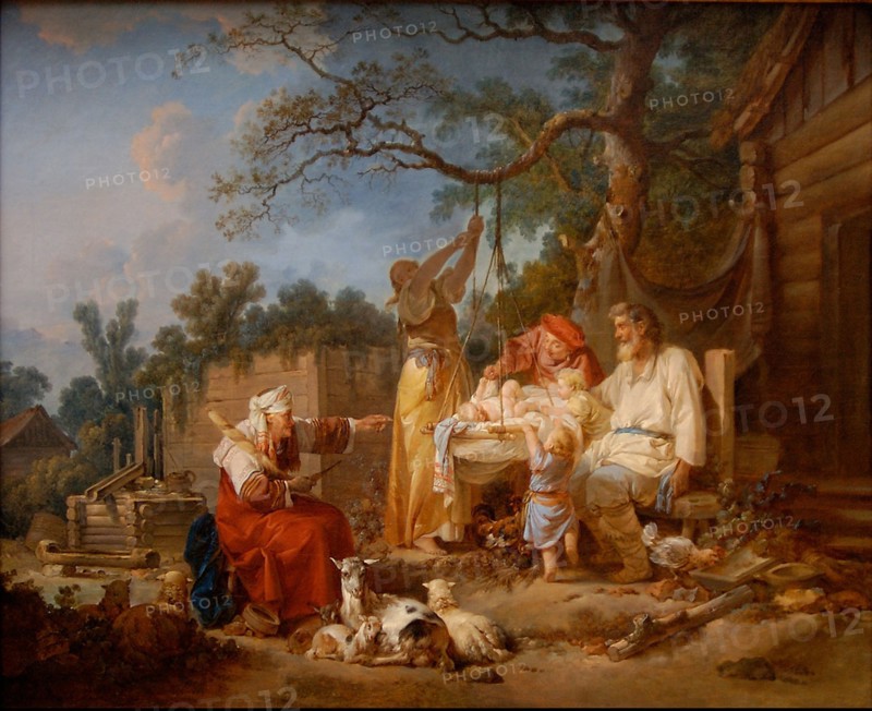 The Russian Cradle, ca 1764-1765. Artist: Le Prince, Jean-Baptiste (1734-1781)
