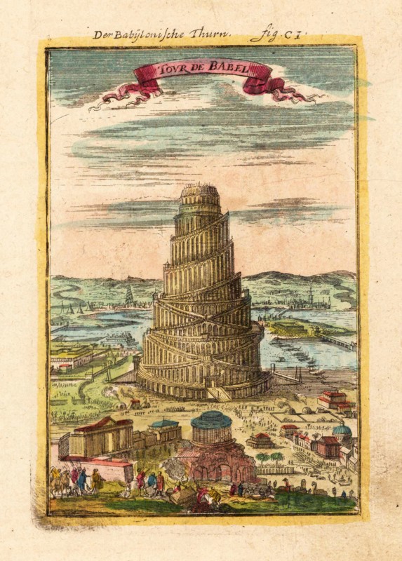 Tower of Babel, 1719. Artist: Mallet, Alain Manesson (1630-1706)