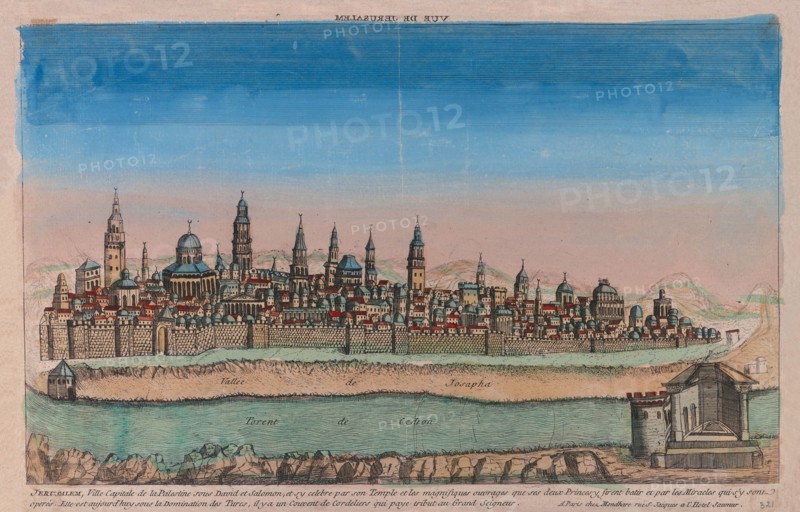 The Jerusalem Map (Ville Capitale de la Palestine sous David et Salomon...), 1770. Artist: Mondhare, Louis Joseph (active Mid of 18th cen.)