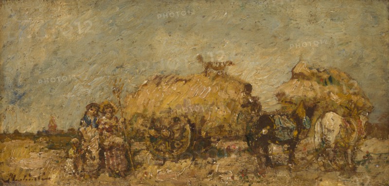 The Hayfield, c. 1870. Artist: Monticelli, Adolphe-Thomas-Joseph (1824-1886)
