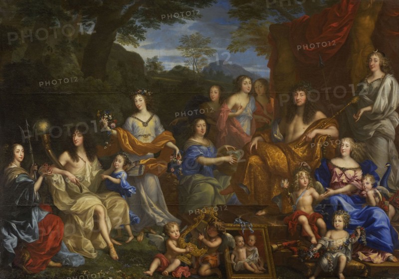 Louis XIV and the royal family, 1670. Artist: Nocret, Jean (1615-1672)
