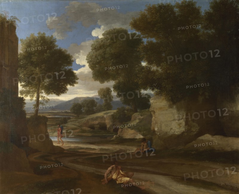 Landscape with Travellers Resting, ca 1638. Artist: Poussin, Nicolas (1594-1665)