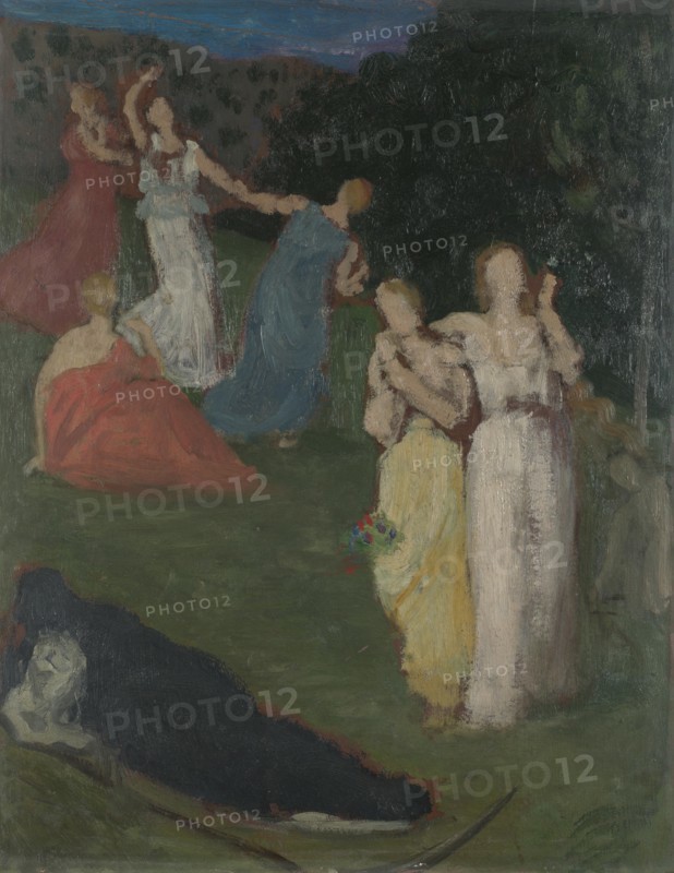 Death and the Maiden, before 1872. Artist: Puvis de Chavannes, Pierre Cécil (1824-1898)