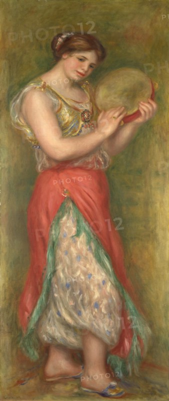 Dancing Girl with Tambourine, 1909. Artist: Renoir, Pierre Auguste (1841-1919)