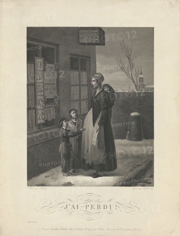 J'ai Perdu!, 1824. Artist: Roehn, Adolphe (1780-1867)